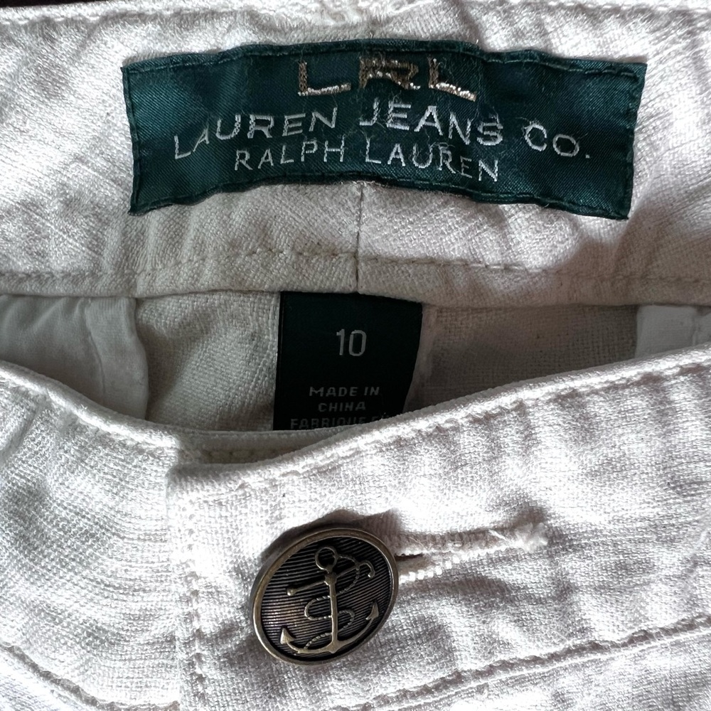 Lauren Ralph Lauren White Naval Academy Straight Leg Pants Size 10 - Picture 10 of 10